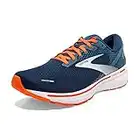 Brooks Ghost 14, Scarpe da Corsa Uomo, Blue Titan Teal Flame, 43 EU