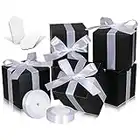 DOYIDE Black Gift Boxes 5x5x5, 30 Pack Paper Gift Boxes with Lids for Gift, Bridesmaid Proposal Box, Cupcake Boxes, Gift Box for Wedding, Birthday, Groomsmen Proposal, Gifts, Packaging, Present
