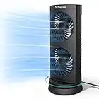 Dr. Prepare Tower Fan Oscillating Fan, Portable Desk Fan with 3-Speed Options, 110° Oscillation, 3 Timers, Personal Quiet Table Fan for Home Office Desktop Bedroom