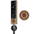 Beer Tap Handles with chalkboard for Kegerator, Mini Walnut wood Keg tap handle with laser engraved one side and keg logo, home bar accessories