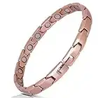 Smarter LifeStyle - Pulsera Elegante de Terapia Magnética de Titanio Para Las Mujeres Alivio Del Dolor Para la Artritis y El Túnel Carpiano Color Oro Dorado