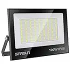 STASUN Projecteur LED 100W, 10000LM, 3000K Blanc Chaud, Projecteur Chantier LED IP66 Imperméable, Eclairage de Sécurité