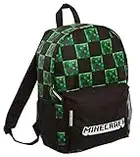 Minecraft Rucksack Kinder Erwachsene Creeper Gamer Schultasche Gaming Laptop Rucksack Geschenk für Gamer, Schwarz , Einheitsgröße