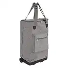 Baroni Home Carrello Spesa con ruote, Carrello Portaspesa Pieghevole, Borsa Carrello Spesa, Trolley per la spesa, 56x32x20 cm, Grigio