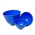 Superdental New Flexible Silicone Mixing Bowl Set,Blue, 3-Piece