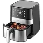 KLAMER Heißluftfritteuse 3,5L, Multifunktionale Mini Heissluftfritteuse, ölfreie Fritteuse, 1500W Airfryer mit 8 Vorprogrammen