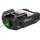 Votatu H3L-G Green Laser Sight, Aluminum Ultra Low Profile Picatinny Mount Green Dot Sight, Strobe Mode Available, Magnetic USB Rechargeable and Ambidextrous Control