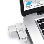 128GB One-Click-Backup for Computer Portable-Photo-Stick USB-Flash-Drive Photo-Storage-Device Keeper Picture Saver Video Album USB3.0 Memory Stick File Backup Thumb Drive for Mac Windows