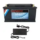 12v 100Ah LifePo4 Battery Deep Cycles with Perfect 100A BMS Lithium Iron Phosphate Battery for Trolling Motor Solar Panels RV Boat Golf Cart Off Grid Applications Household Appliances Include Charger