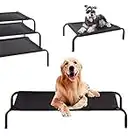 Elevated Dog Bed Large Dog Sofa Bed Raised Dog Bed Outdoor Raised Pet Cot Cooling Mat Dog Pet Bed Dogs Camping Bed Washable Breathable Mesh & No-Slip Rubber Feet Travel Orthopedic Dog Cat Bed