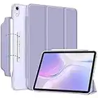 Fintie Hülle für iPad Air 5 Generarion 2022/ iPad Air 4 Generation 2020, iPad Air 10.9 Case Cover - [Magnetverschluss] Leichte Standhülle mit Durchscheinend Mattierter Rückseite, Violett