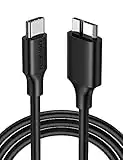 UGREEN Cable USB C Disco Duro, Cable USB Tipo C a Micro-B 5V 3A 15W, Cable de sincronización Alta Velocidad para Disco Duro Externo SSD HDD WD My Passport/Elements,Toshiba Canvio, Seagate Expansion