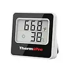 ThermoPro TP157 Hygrometer Indoor Thermometer for Home, Room Thermometer Humidity Meter with Accurate Temperature Humidity Sensor for Greenhouse Baby Room Office-1 Pack