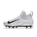 Nike Men's Alpha Menace Pro 3 Mid Football Cleat Size 14 (White)