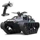 Mostop Remote Control Crawler High Speed Tank Off-Road 4WD RC Car 2.4 Ghz RC Army Truck 1/12 Drift Tank RC Tank for Kids Adults