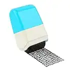 Identity Protection Roller Stamp Wide Rolling Theft Identity Prevention Stamp for Secure Confidential ID Blackout Security, Anti Theft and Privacy Safety (Blue)