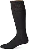 thorlos unisex-adult Exco Max Warmth and Cushion Extreme Cold Over the Calf Wool Thermal Socks, Black/Black, Large