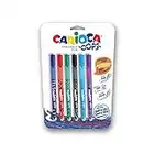 CARIOCA Oops Surtidos | Set Bolígrafos Borrables Recargables con Tapa para el Colegio, Universidad y Oficina con Doble Goma Incorporada y Agarre Ergonómico, Bolígrafos Surtidos 6 Uds