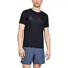 Under Armour Run Warped Shortsleeve Camisa Manga Corta, Hombre, Negro, MD