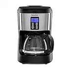 Innoteck Kitchen Pro Digital Grind and Brew 2 in 1 Automatic Drip Coffee Machine with Glass Jar, Black/Chrome – 750ml - DS-5936