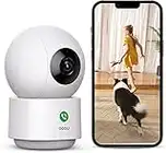 AOSU 2K QHD Indoor Camera with Motion Tracking, Security Camera Indoor Work with 5G/2.4G WiFi, Baby Monitor Supports 360° Pan-Tilt Scenes Preset, One-Touch Calling, Dome Camera Compatible with Alexa