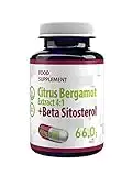 Hepatica Citrus Bergamotte Extrakt 4:1 + Beta Sitosterol komplex 450mg 120 Vegane Kapseln, Laborgeprüft, Hochdosiert, Gluten und GVO frei