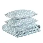 Amazon Basics - Set copripiumino in 100% cotone morbidissimo - 200 x 200 cm / 50 x 80 cm, Zigzag