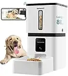 DoHonest Automatic Dog Feeder with Camera, 8L Smart 5G WiFi Cat Feeder 1080P HD Video Night Vision 2-Way Audio APP Control S15
