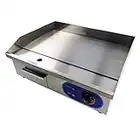 TAIMIKO Electric Griddle Commercial Counter Top Stainless Steel Hot Plate Kitchen Grill 3KW Fried Pans Burger Bacon Egg Fryer Barbeque