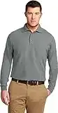 Port Authority® Long Sleeve Silk Touch™ Polo. K500LS Cool Grey M