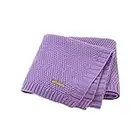 Odot Coperta Bimbo in Maglia per bambino, Soffice Dormire di Coperta Unisex Neonato Morbida Coperta Swaddle Perfetta per Culla, Carrozzina, Lettino (80x100cm,Viola)