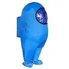 Amon Us Costume gonflable pour adulte, costume spatial, costume d'astronaute pour adultes (bleu)