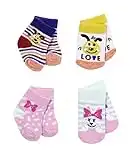 BABY born Assorted Socks 43cm Set of 2 - For Toddlers 3 Years and Up - Easy for Small Hands - Includes Socks in Two Styles