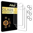 Ailun 3 Pack Screen Protector for iPhone 14[6.1 inch] + 3 Pack Camera Lens Protector,Case Friendly Tempered Glass Film,[9H Hardness] - HD