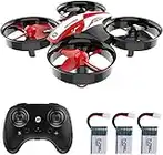 Holy Stone HS210 Mini drone quadricoptère pour enfants et débutants avec vol automatique, Flips 3D, mode sans tête et piles supplémentaires, pour garçons et filles, rouge