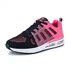 Chaussure De Sport Femme Baskets Running Chaussure De Course Femme Respirantes Fitness Tennis Sneakers Jogging Légère Rose Rouge EU38