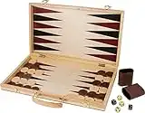 Small Foot Schach und Backgammon Koffer aus Holz, Konzentrationsspiele für Groß und Klein, ab 6 Jahren, 2853