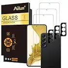 Ailun Glass Screen Protector for Galaxy S22+/S22 Plus 5G 6.6 Inch Display 3Pack + 3Pack Camera Lens Tempered Glass Fingerprint Unlock 0.25mm Clear Anti-Scratch Case Friendly [Not For S22 Ultra]