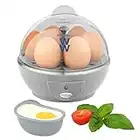 Progress by WW EK5255WW Electric Egg Cooker with 2 Poachers, 6 Egg Capacity, Soft or Hard Boiled, Poached, Breakfast, Brunch, Egg Piercer, Power On Button, 430 W