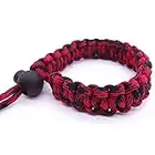 YTBUBOR Camera Wrist Strap Adjustable Braided 550 Paracord/Bracelet Hand Grip Strap for Cameras (Red+Black)