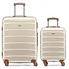 Flight Knight ABS 3 Tailles Valise Legere Compatible avec Air France, Hop! easyJet, Ryanair Et Bien d'autres! Bagage a Main 55x35x20 cm Et Bagage en Soute Grande avec 4 Roues.