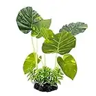 Smoothedo-Pets Aquarium Plants Fish Tank Decorations Plastic Artificial Plant Goldfish Waterscape Betta Fish Hides/Rest (Leaf), Tropical Style