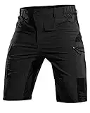 Cycorld MTB Hose Herren Kurz, Atmungsaktiv Bermuda Cargo Shorts Herren MTB Chino Shorts Schnelltrocknende Fahrradhose Wanderhose Herren Kurz Radlerhose Mountainbike (Schwarz, M)