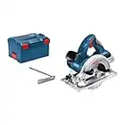 Bosch Professional 060166H006 Scie Circulaire Sans-Fil GKS 18 V-LI (18 V, Régime à Vide : 3,900 tr/min, Ø de la Lame de Scie : 165 mm Coffret L-BOXX) Bleu