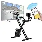 Vélo d'appartement Tour Lite Bluefin Fitness | Vélo d'appartement pour entraînement à domicile | Compatible avec Kinomap | Vélo d'appartement pliable | Vélo d'exercice à résistance magnétique