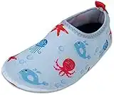 Scarpe da Acqua Bambini Scarpe da Mare da Spiaggia da Immersione per Sportive Acquatici Nuotata Ragazze Ragazzi da Nuoto Antiscivolo Traspiranti Scarpette da Surf(Polpo Piccolo-Azzurro,26 EU 27 EU)