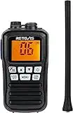 Retevis RM01 Marine Walkie Talkie, IP67 Waterproof Handheld Radio Vibration Floating 88 Channels Handheld Radio for Kayaking Fishing Boating (Black, 1 Piece)