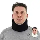 SOLACE BRACING Perfect Fit Neck Support (2 Colours/15 Sizes) - British Made & NHS Supplied Cervical Neck Collar Brace for Stabilising Day & Night - No.1 for Pain & Pressure Relief - Black - 18" x 3.5"