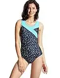 Delimira Women's One Piece Swimsuit Plus Size Swimwear Print Bathing Suit Multicoloured #24 22