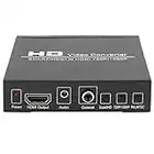 Garsentx Adattatore convertitore Scart/HD a HD, Adattatore Audio Video Professionale 720P/1080P, Scatola convertitore analogico Digitale Video Scart/Hdmi a Hdmi(EU)